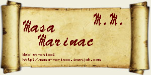 Maša Marinac vizit kartica